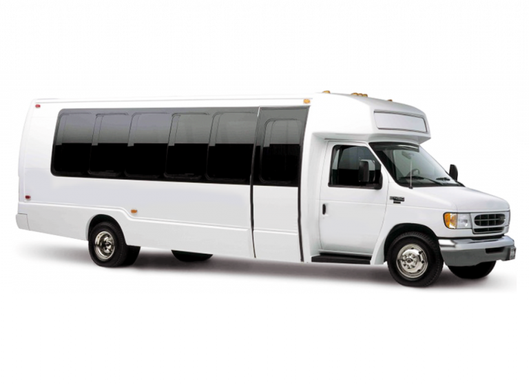 mini coach bus white